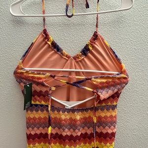 multicolor crochet dress